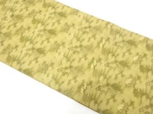 アンティーク　桐に菊・松・笹模様織り出し丸帯（材料）
